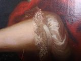a close up of a painting of a woman ' s arm