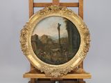 a picture of a picture of a painting on a easel