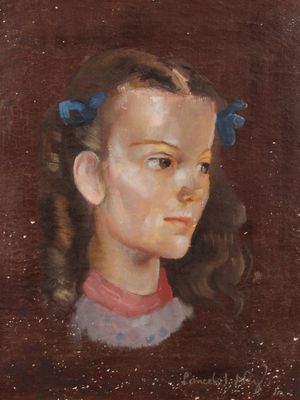 Lancelot NEY (1900-1965), Portrait de jeune fille, huile sur… - Photo 1