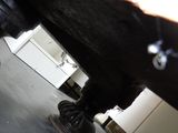 a close up view of a metal table with a chain on it