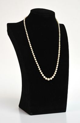 gros plan d'un collier sur un mannequin sur fond blanc