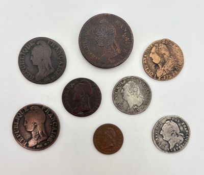 gros plan d'un paquet de pièces de monnaie sur une surface blanche
