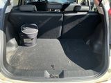 the back of a car with the trunk open and a bucket in the trunk