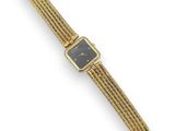 an eighteen karat gold wrist watch, by cartier