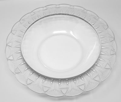 a white plate with a design on it