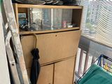 an image of a room with a ladder and a window