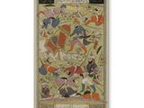 une illustration d'un tableau représentant un combat entre deux hommes