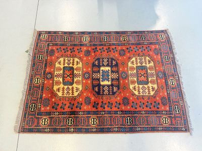 a rug on the floor with a number on it