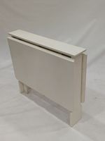 Table en bois stratifié blanc à deux abattants , les abattan… (photo 2)