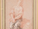 l'image d'un dessin d'une femme assise sur le sol