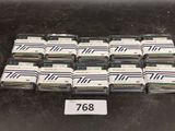 several stacks of memory cards sitting on top of a table