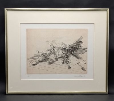une image d'un dessin représentant un homme à cheval