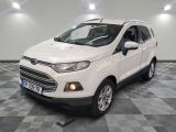 the white ford eco - pace is parked on a checkered floor