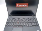 the lenovo laptop is open and ready to be used