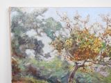 a painting of a tree in the middle of a field