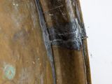 a close up view of a piece of wood with a hole in it