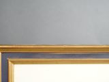 an image of a picture of a cat sitting on top of a picture frame