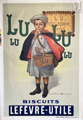 Firmin BOUISSET (1859-1925) Biscuit LU. Lefevre-Utile