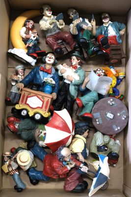 Collection de clowns en résine GILDE CLOWNS.