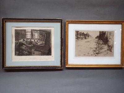 Lot de 2 gravures en noir du XIXème siècle comprenant :
