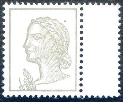 an image of a stamp with a drawing of a woman ' s face