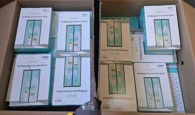 several boxes of electronic devices are stacked on top of each other
