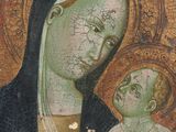 an image of a painting of a woman holding a baby