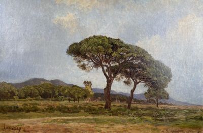 LAUVRAY Abel (1870-1950). Paysages aux arbres. Huile sur toi…
