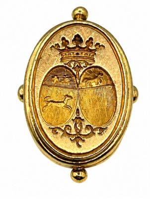 une image représentant un cadenas doré orné de deux oiseaux et d'une couronne