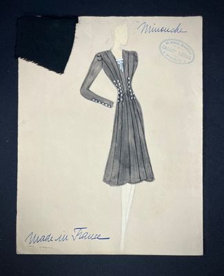 CALLOT SOEURS, Paris Mimouche. Dessin/esquisse de mode d'un … - Photo 1