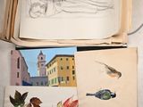 a picture of a bunch of drawings on a table