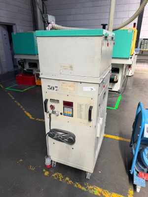 a machine that is sitting inside of a building
