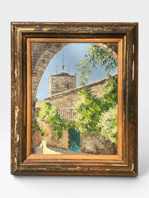 Dominique OBJOIX (1959) Contrejour à Bormes Huile sur toile.…