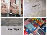 several pictures of a collage of pictures of a bed and a chair