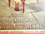 poster of a grand piano in a room with a red wall