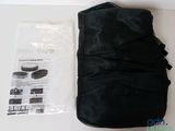 a black bag that is sitting on a table