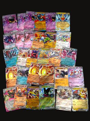 many different types of pokemon cards on the table