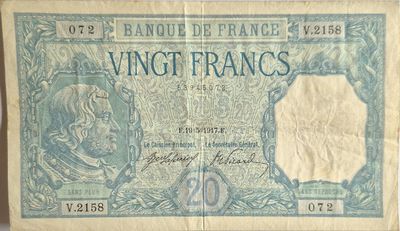 20 francs Bayard 19/5/1917 , TB+