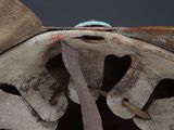 a close up view of a pair of shoes with laces