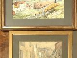 two paintings hanging on the wall next to each other