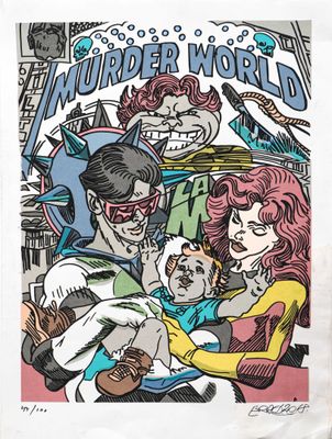 la couverture d'une bande dessinée sur laquelle figurent plusieurs personnages