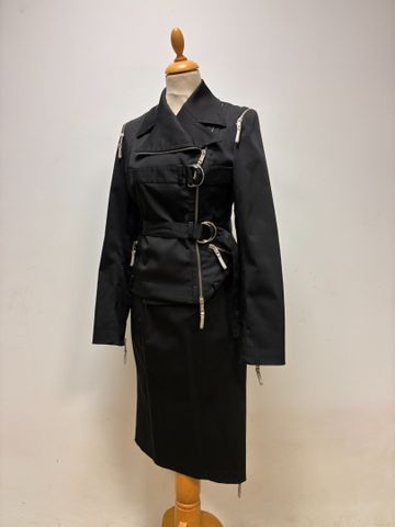 JC DE CASTELBAJAC Paris – Veste noir en polyester et coton struct...