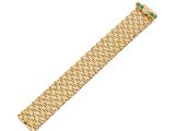 un bracelet en or serti d'émeraudes