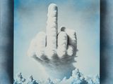 une image représentant un tableau où l'on voit une main faisant le signe de la paix