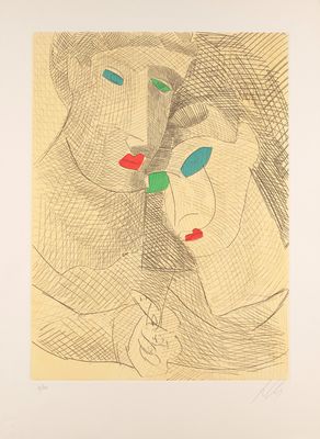 une image représentant un dessin d'une femme et d'un homme