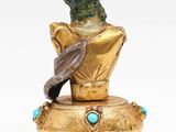 an image of a statue of a woman with a bird on her shoulder