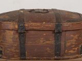 an old suitcase sitting on top of a table