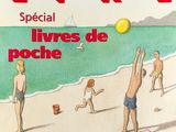 a picture of a magazine cover with people playing on the beach
