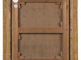 a painting of a wooden frame with a brown background