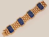 a gold and lapis bracelet